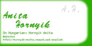 anita hornyik business card